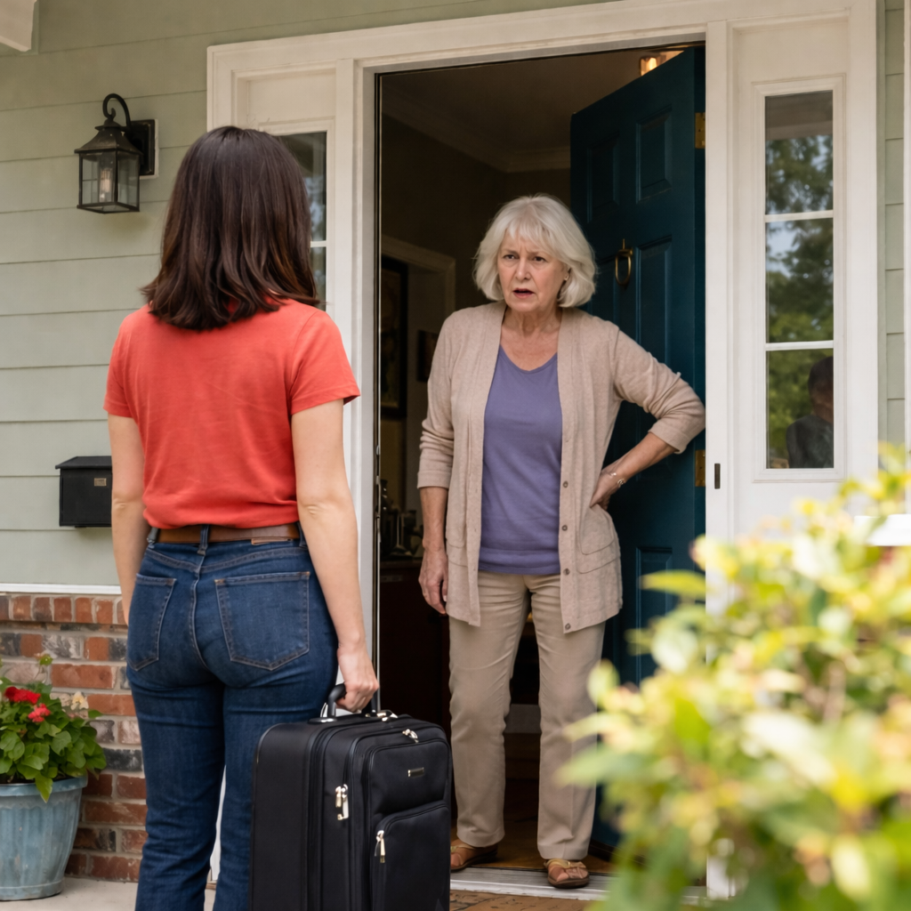 MY MOTHER BEGGED ME TO COME HOME FOR THE HOLIDAYS. AFTER A 10-HOUR FLIGHT, SHE OPENED THE DOOR: NO HELLO. NO HUG. JUST: “YOU’LL BABYSIT YOUR BROTHER’S KIDS. WE’RE GOING ON A FAMILY TRIP.” MY BROTHER LAUGHED: “DON’T WIPE YOUR SNOT ON HER, KIDS.” THEY ALL LAUGHED. I JUST SMILED AND SAID ONE THING… AND THAT’S WHEN THEY WENT CRAZY. MOM KEPT WHISPERING: “ΝΟ…ΝΟ…NO WAY!!!