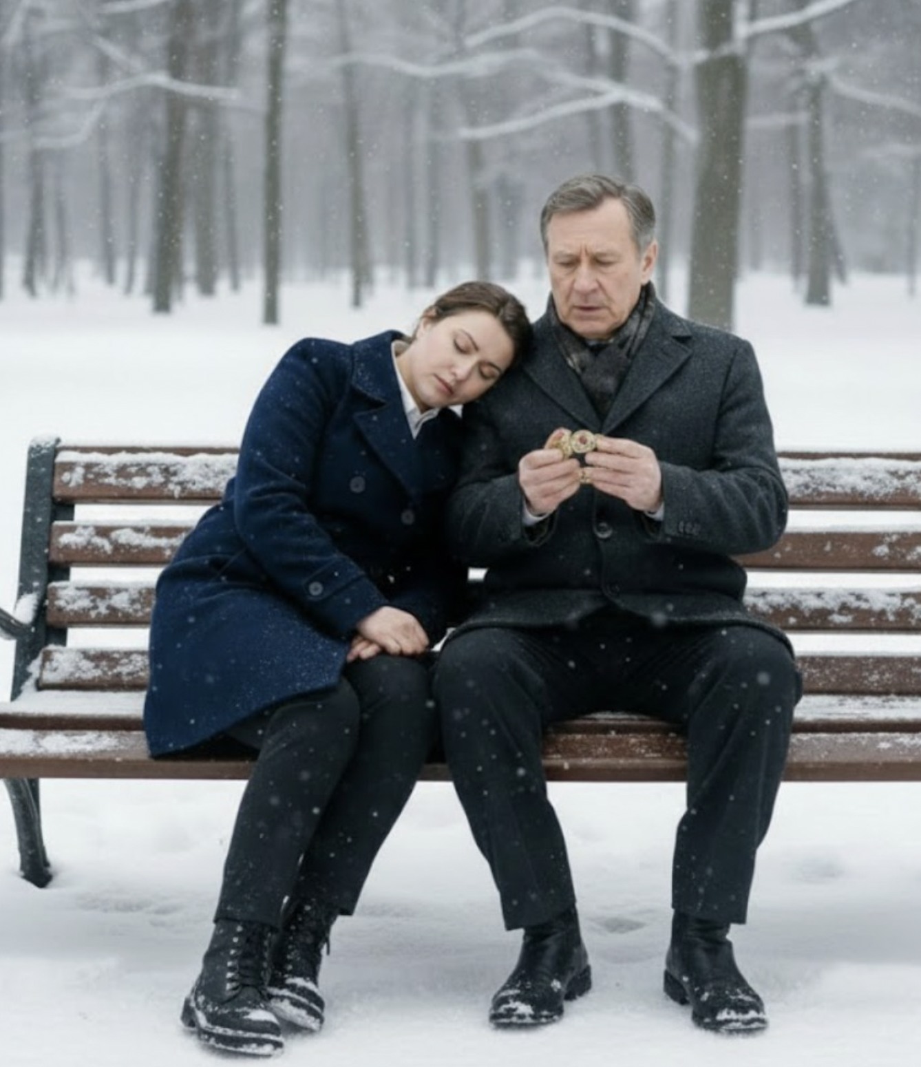 Während eines Meetings wurde ihr plötzlich schlecht. Als sie auf einer Parkbank auf der Straße wieder zu sich kam, sah sie einen alten Mann, der versuchte, ihr das goldene Armband vom Handgelenk zu nehmen.