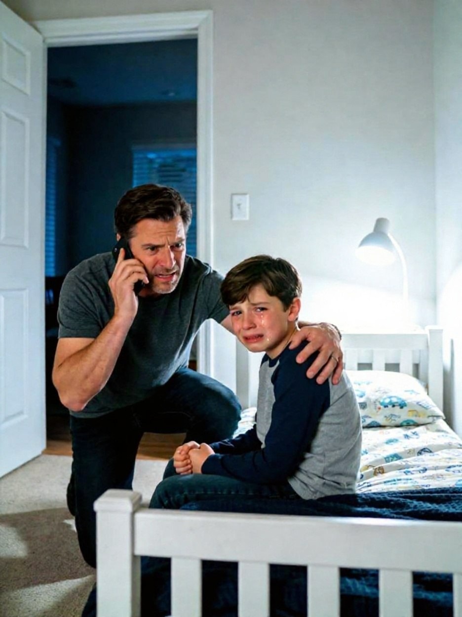 Papa… bitte lass mich nicht sitzen“, flüsterte der Neunjährige, nachdem er von seiner Mutter nach Hause gekommen war – und diese Angst brachte seinen Vater dazu, den Notruf 911 zu wählen, wodurch eine Wahrheit ans Licht kam, die ihr Leben für immer veränderte.