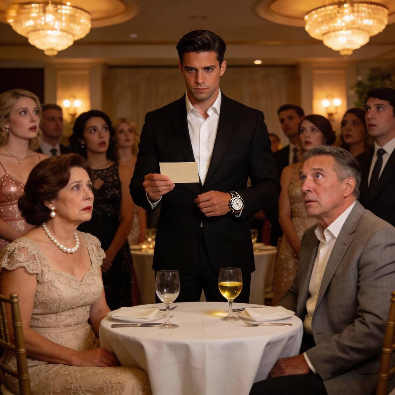 Sie verspotteten unsere schlichte Hochzeit und lachten über das 100-Dollar-Geschenk, das sie mir gegeben hatten. ‘Das ist peinlich’, sagte meine Mutter zu meinem Mann. Dann stand er auf, zog eine Visitenkarte hervor und sagte: ‘Ich leite ein Unternehmen im Wert von 180 Millionen Dollar. Sie hat sich für mich entschieden, bevor das Geld da war …’