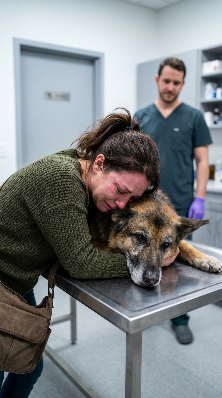 Der Tierarzt bereitete sich darauf vor, einen Diensthund einzuschläfern, nachdem er einen Polizisten angegriffen hatte, aber im letzten Moment stürmte ein kleines Mädchen in den Untersuchungsraum, und etwas Unerwartetes passierte!