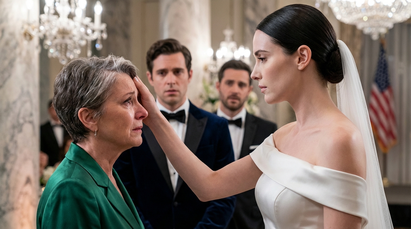 At my son’s wedding, my daughter-in-law slapped me and demanded my house keys in front of 130 guests. I walked out and made a phone call—30 minutes later, everyone was stunned when a man appeared in the lobby, and they began to cry.