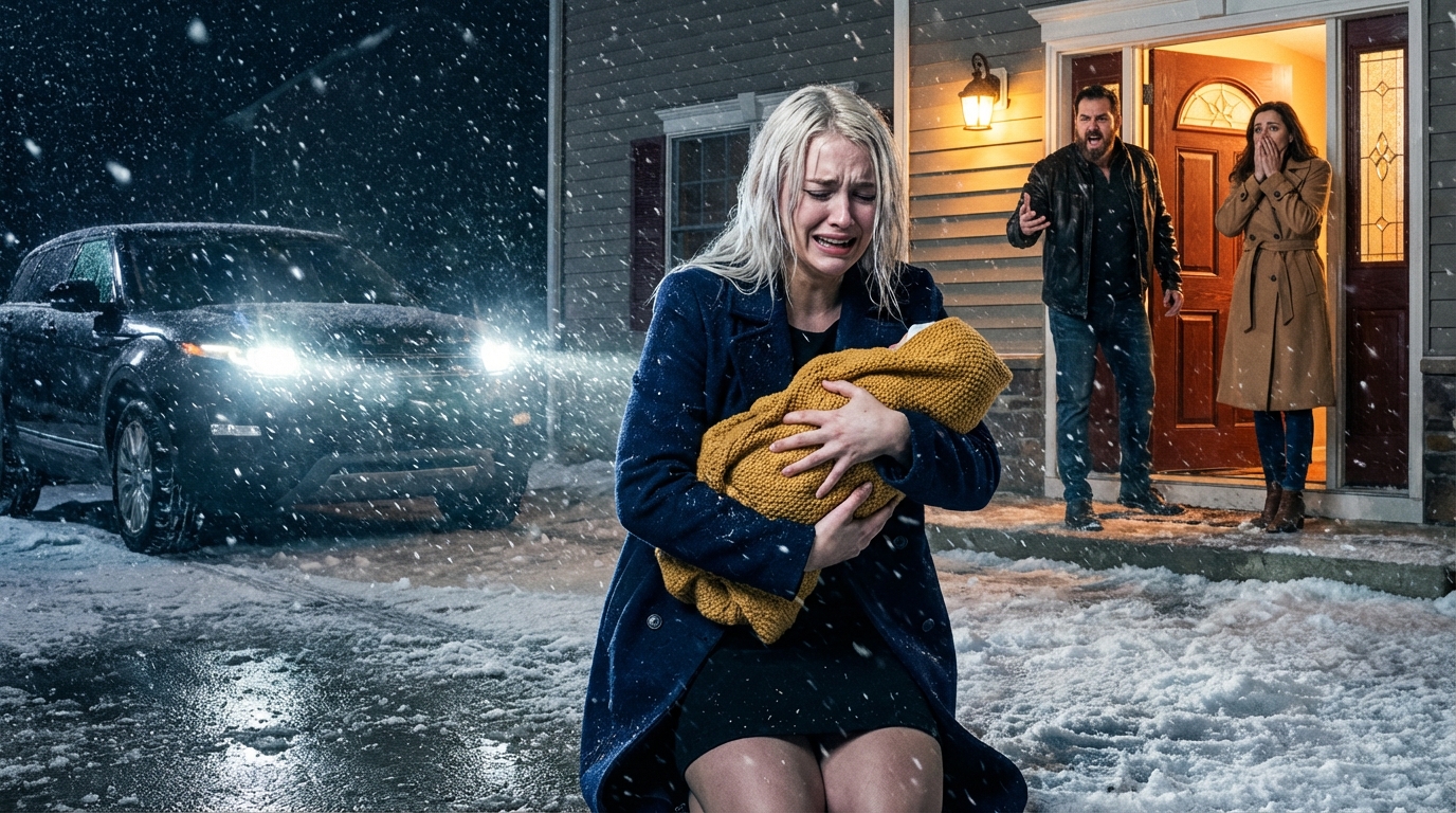 He threw me and our newborn into a snowstorm so he could bring another woman home. I stood there with nothing but a hospital coat and a crying baby.