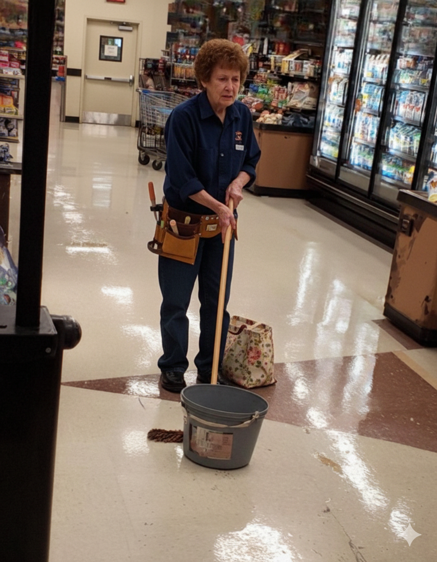Ich habe eine ältere Putzfrau im Supermarkt verteidigt, und am nächsten Tag hörte ich meinen Namen über die Lautsprecheranlage.