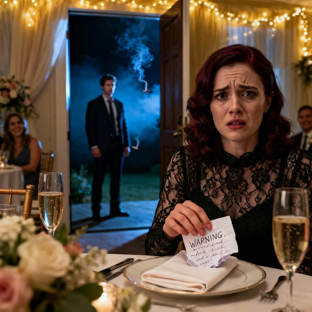 Bei der Hochzeit meiner Schwester setzte ich mich hin und fand einen Warnhinweis unter einer Serviette. “Wenn dein Mann alleine raucht, verstecke dich und beobachte ihn.” Ich dachte, es wäre lächerlich. Aber in dem Moment, in dem ich hinschaute, zitterte ich und konnte kein Geräusch machen.