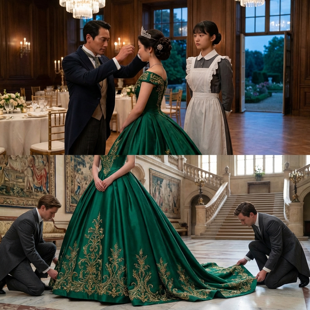 SIE WURDE ZU EINEM KLASSENTREFFEN EINGELADEN, UM GEDEMÜTIGT ZU WERDEN, ALSO KAM SIE IN EINER DIENERINNENUNIFORM — ABER ALLES HÖRTE AUF, ALS EIN HELIKOPTER LANDETE, UM DIE „KÖNIGIN“ ABZUHOLEN.