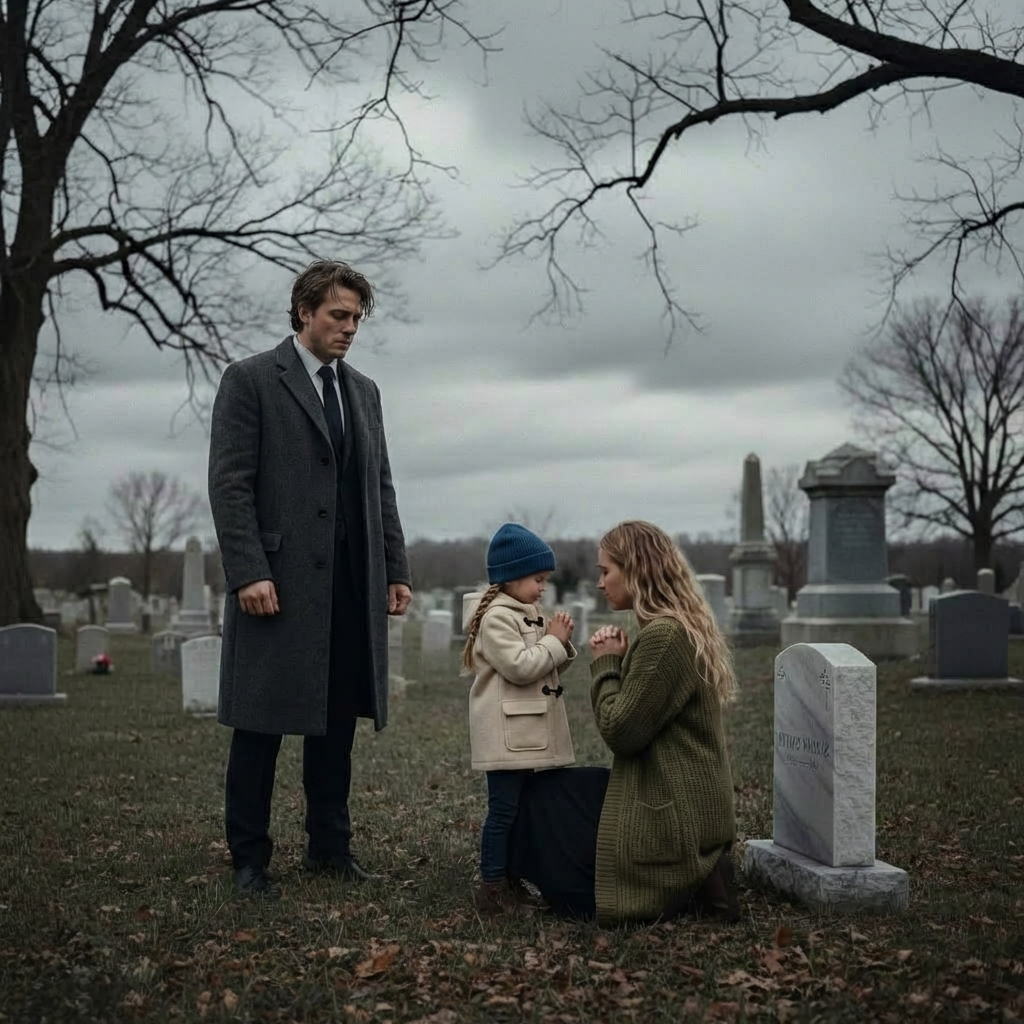 Während er das Grab seiner Mutter besucht, ist ein Milliardär erschüttert, als er seine Ex-Frau und seine Tochter dort kniend und in Tränen aufgelöst findet — ein schockierendes fünfjähriges Geheimnis kommt endlich ans Licht…