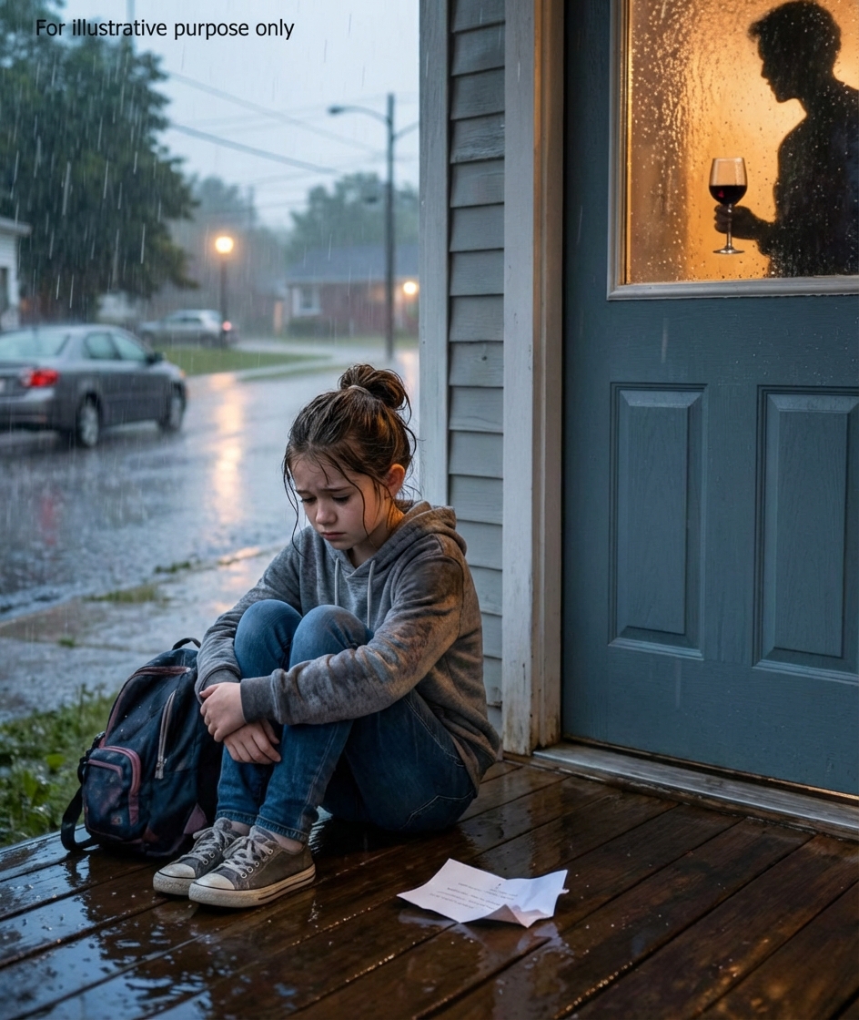 Meine 11-jährige Tochter kam nach Hause, aber ihr Schlüssel passte nicht mehr zur Tür. Sie wartete fünf Stunden im Regen — bis meine Mutter auftauchte und kalt sagte: “Wir haben entschieden, dass du und deine Mutter nicht mehr hier wohnen.» Ich habe nicht geweint. Ich sagte nur: «Verstanden.» Drei Tage später kam ein Brief … und was meine Mutter las, ließ sie auf die Knie fallen.