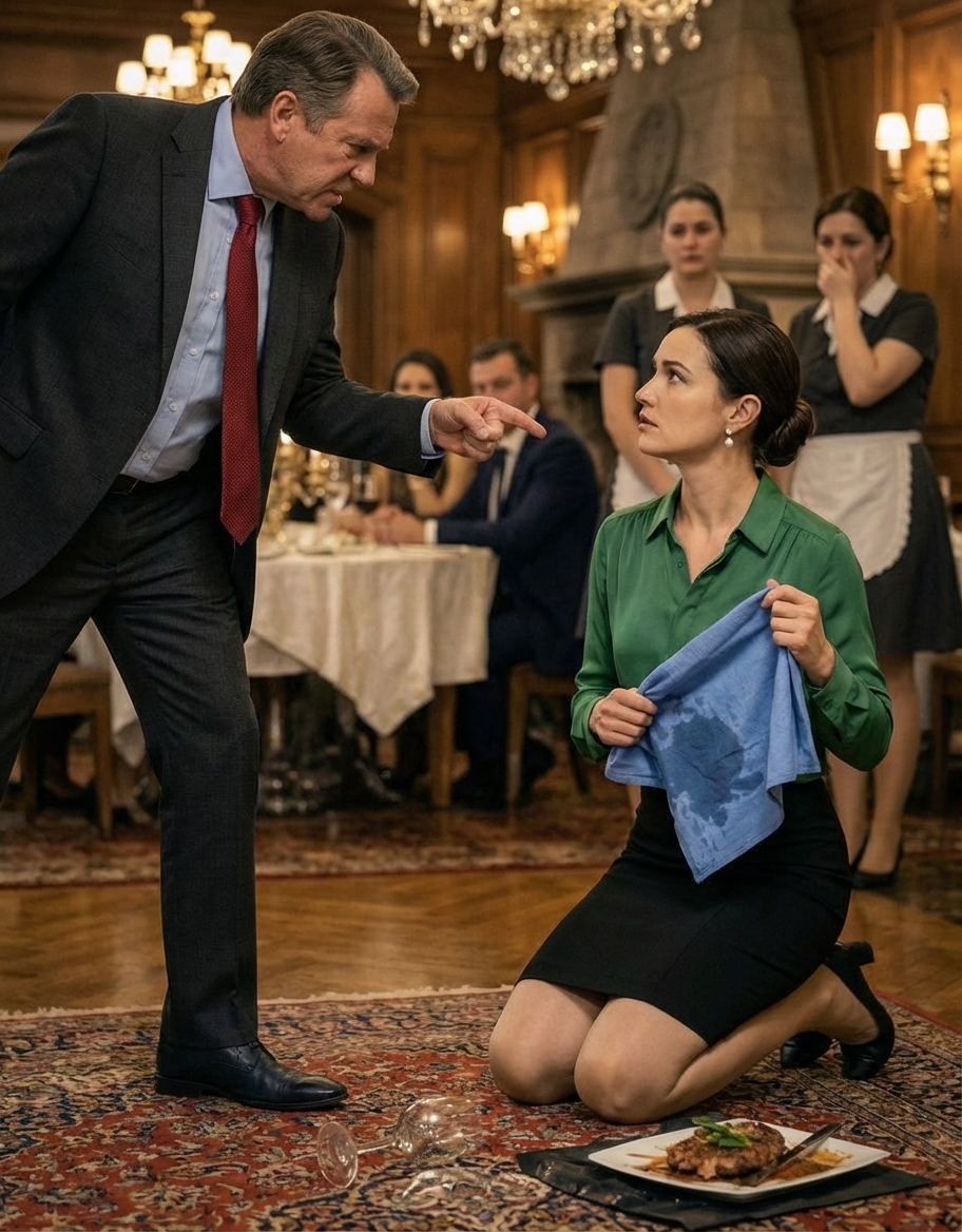 „Heb das sofort vom Boden auf!“, schrie der Manager die Kellnerin an, doch das gesamte Restaurant verstummte, als die Frau ihre Schürze ablegte und sagte: „Sie sind gefeuert.“…..