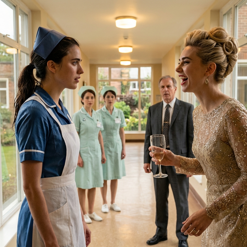 „Sie lachte, als das Wasser von meinem Haar auf den Krankenhausboden tropfte. ‚Geh auf die Knie und entschuldige dich,‘ sagte sie und hob ihr Handy, um mich zu filmen. Alle sahen zu. Niemand half. Ich hätte ihr sagen können, wer mein Mann war. Ich tat es nicht. Denn was sie als Nächstes tat, besiegelte ihr Schicksal … und sie hatte keine Ahnung, dass ihre Welt kurz davor war, zusammenzubrechen.“