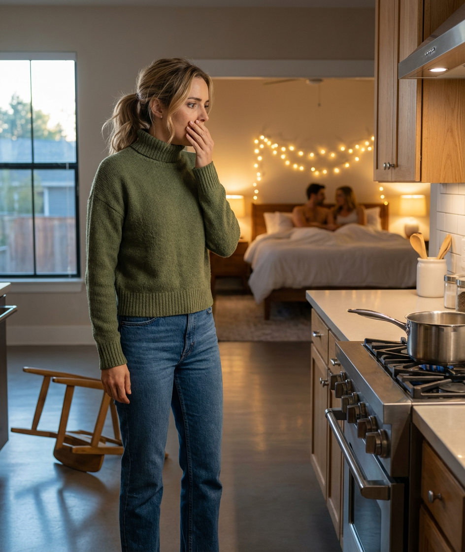 Ich habe vergessen, den Gasherd auf dem Weg zur Arbeit auszuschalten, also habe ich eilig mein Auto mitten auf der Straße gewendet, um nach Hause zu fahren. Aber sobald ich die Tür öffnete, war ich schockiert über die Szene vor meinen Augen