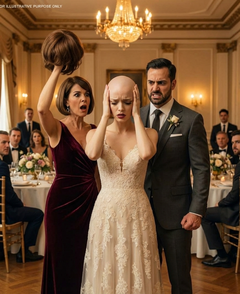 Bei der Zeremonie riss meine Schwiegermutter plötzlich meine Perücke ab und entblößte meine nackte Kopfhaut für alle – aber dann geschah etwas, mit dem niemand gerechnet hatte.