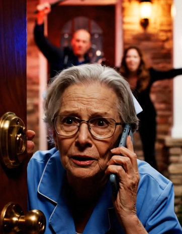 They called me “family” for two years while I slept in a back room, then my daughter-in-law showed up at my porch screaming, “Open this door, you old dead weight,” like she owned the place. When my son’s engine cut off in the driveway and he stepped out gripping a crowbar, the whole cul-de-sac went quiet—and I realized the small object in my hand could end their performance… or turn tonight into something far worse.