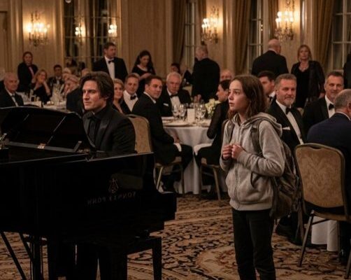 „Darf ich für einen Teller Essen spielen?“ Ein zwölfjähriges obdachloses Kind bittet in einem Luxushotel darum, „für eine Mahlzeit zu spielen“ – Die Frage ließ den gesamten Festsaal lachen, doch nach der ersten Note verstummte der gesamte Festsaal für „Chancen für Jugendliche“ plötzlich.