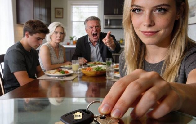 „Leg die Schlüssel hin und geh raus“, schrie mein Vater während des Sonntagsessens. „Dieses Haus gehört jetzt der Familie.“