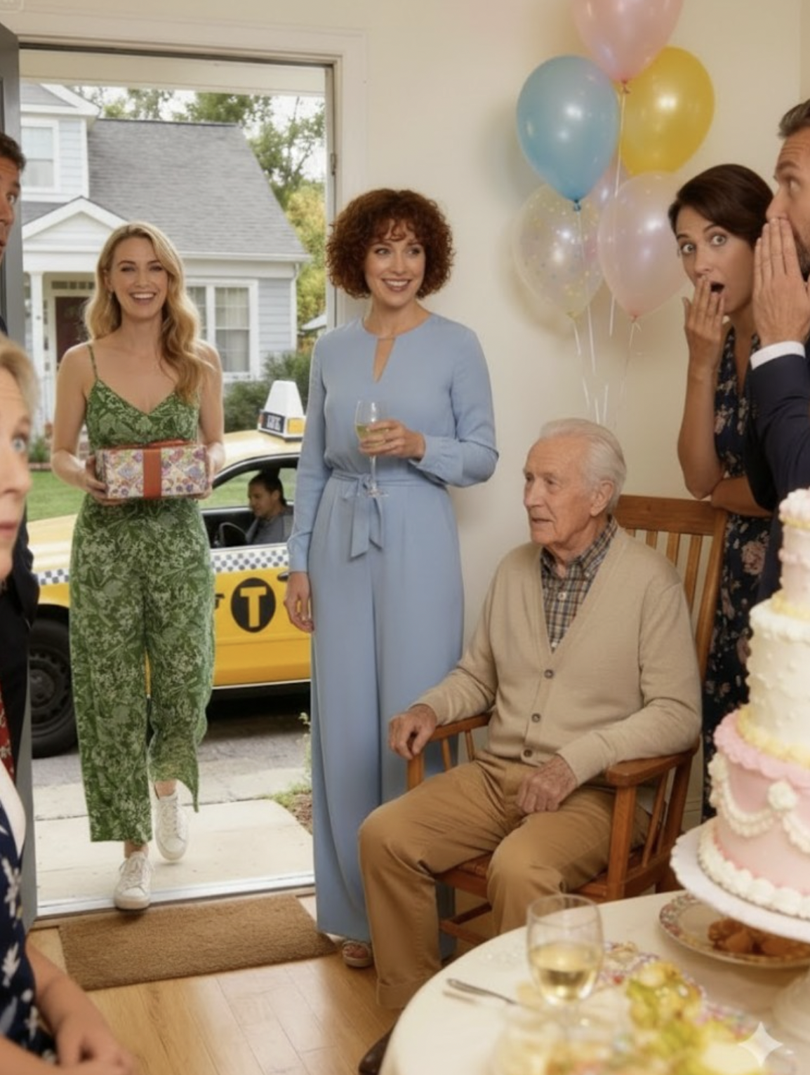 Der Großvater sah, wie ich aus dem Taxi stieg, kniff die Augen zusammen und fragte scheinbar beiläufig: — Und wo ist das Auto, das ich dir zum Geburtstag geschenkt habe?