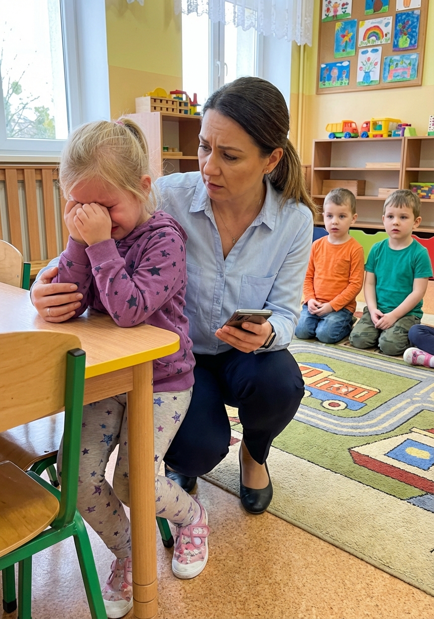 ein 5-jähriges Mädchen sitzt nicht in der Schule – die Lehrerin schaut auf ihren Rock, weint und ruft die Nummer 911 an