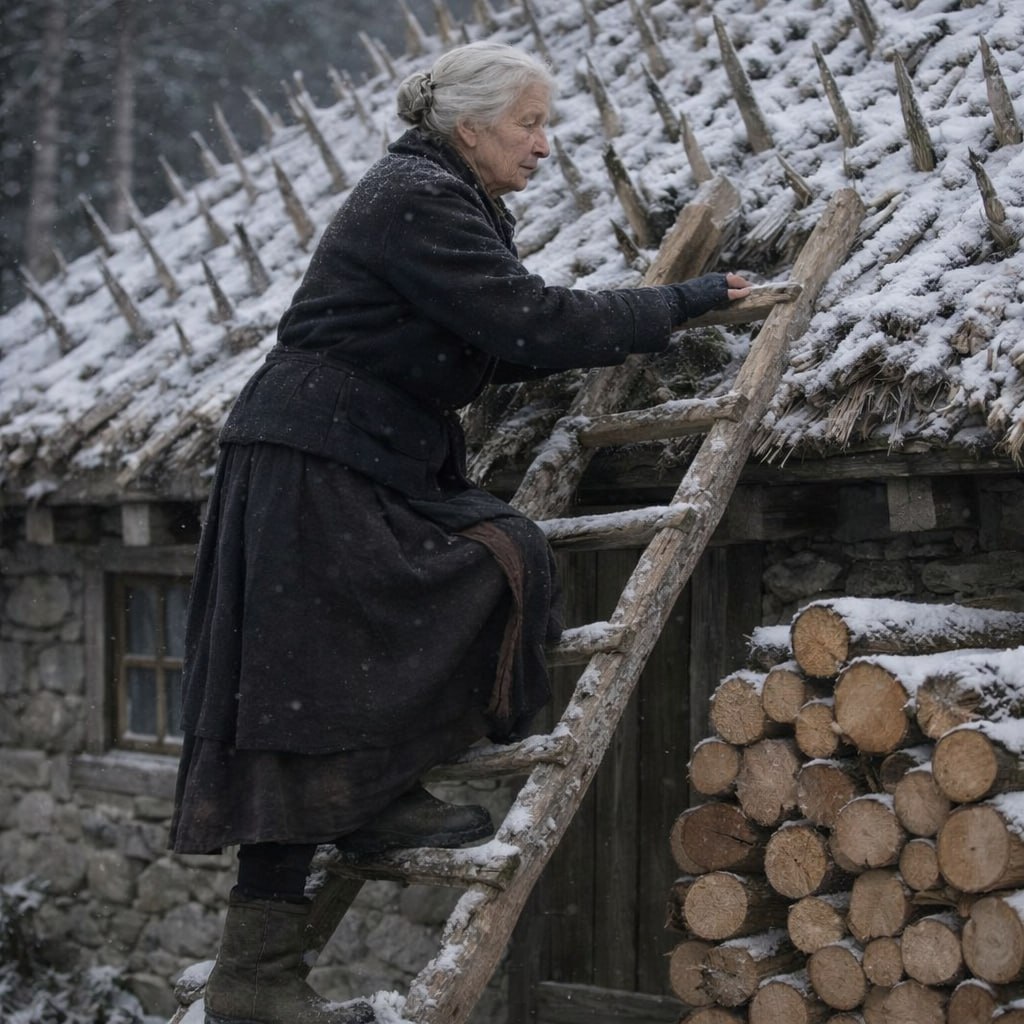 En äldre kvinna tillbringade heln kom