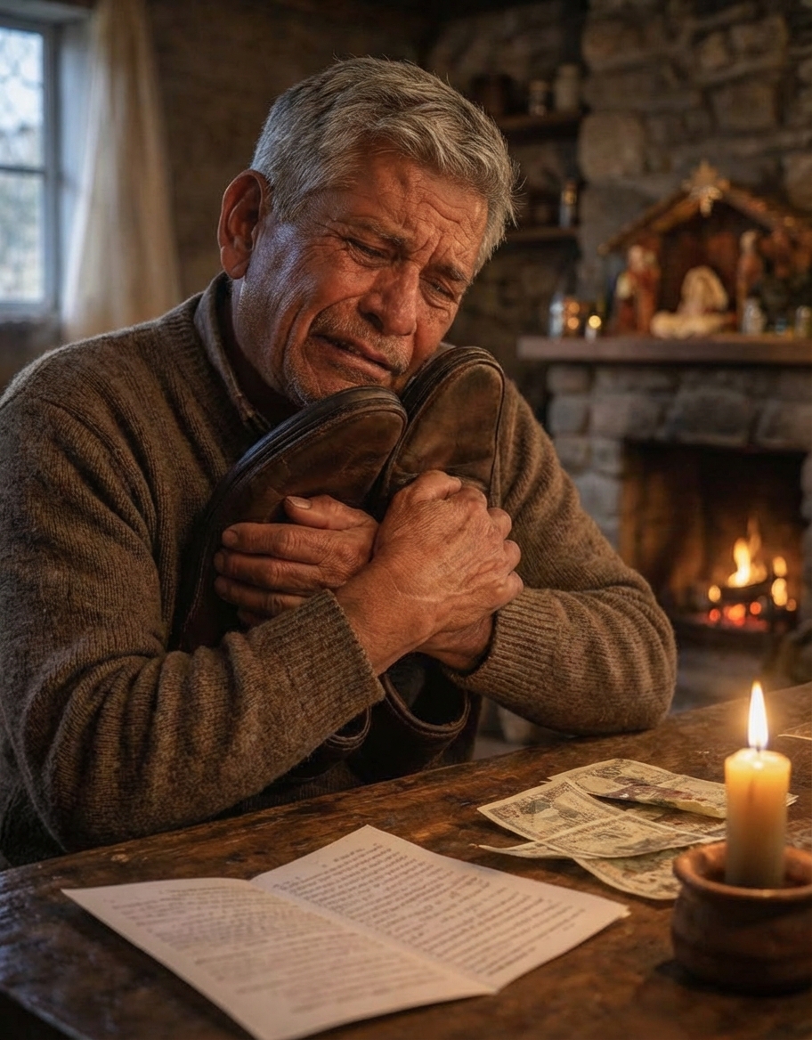 Die Tochter, die weit weg geheiratet hatte, schickte ihrem Vater ein Paar Schuhe … aber er trug Größe 40 und sie schickte ihm Größe 43. Die Wahrheit, die in diesen Schuhen verborgen war, brachte ihn zum Weinen.