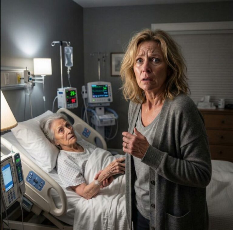 Min son och hans fru åkte på en resa, lämnar mig att ta hand om sin mamma, som var ‘i koma’ efter en olycka. Så snart de gick öppnade hon ögonen och viskade något som fick min ryggrad att frysa…