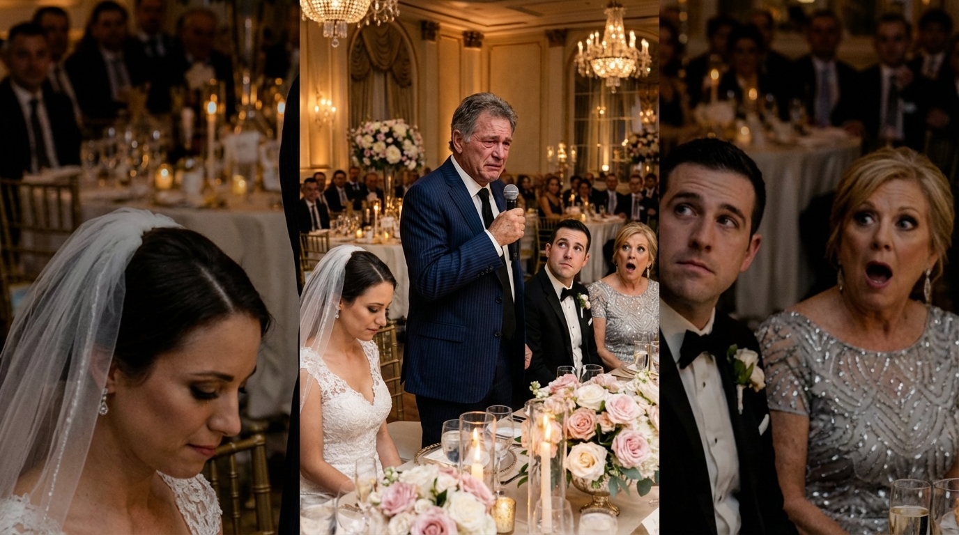 Mitten in der Hochzeitszeremonie verkündete meine Schwiegermutter: „Die Wohnung gehört ausschließlich unserem Sohn. Sie wird keinen Anteil erhalten.“ Ein gespanntes Schweigen legte sich über den Raum. Dann meldete sich mein Vater, ein Fernfahrer, ruhig zu Wort: „Jetzt bin ich dran.“ Was er als Nächstes sagte, ließ sie sprachlos zurück…