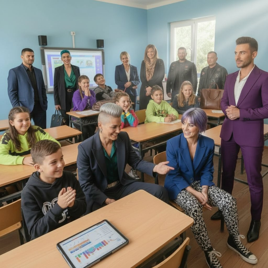 42 Biker kamen in meine Schule, weil ein Drittklässler sie eingeladen hatte, zu unterrichten