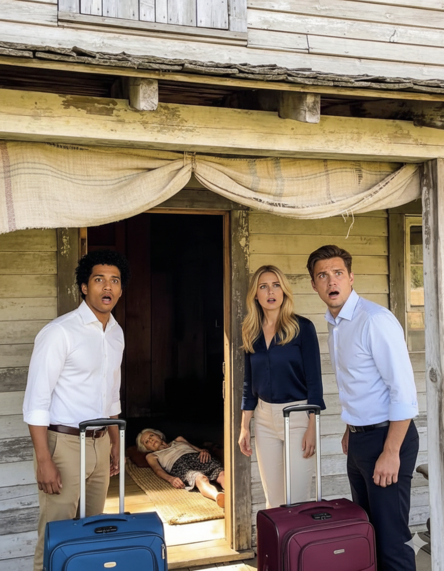 Vi trodde att vår mamma hade blivit bekväm — till och med rik—från allt vi skickade henne. Men när vi flög tillbaka till USA var det som stod framför oss en sönderfallande hydda … och en sanning som vi aldrig såg komma.