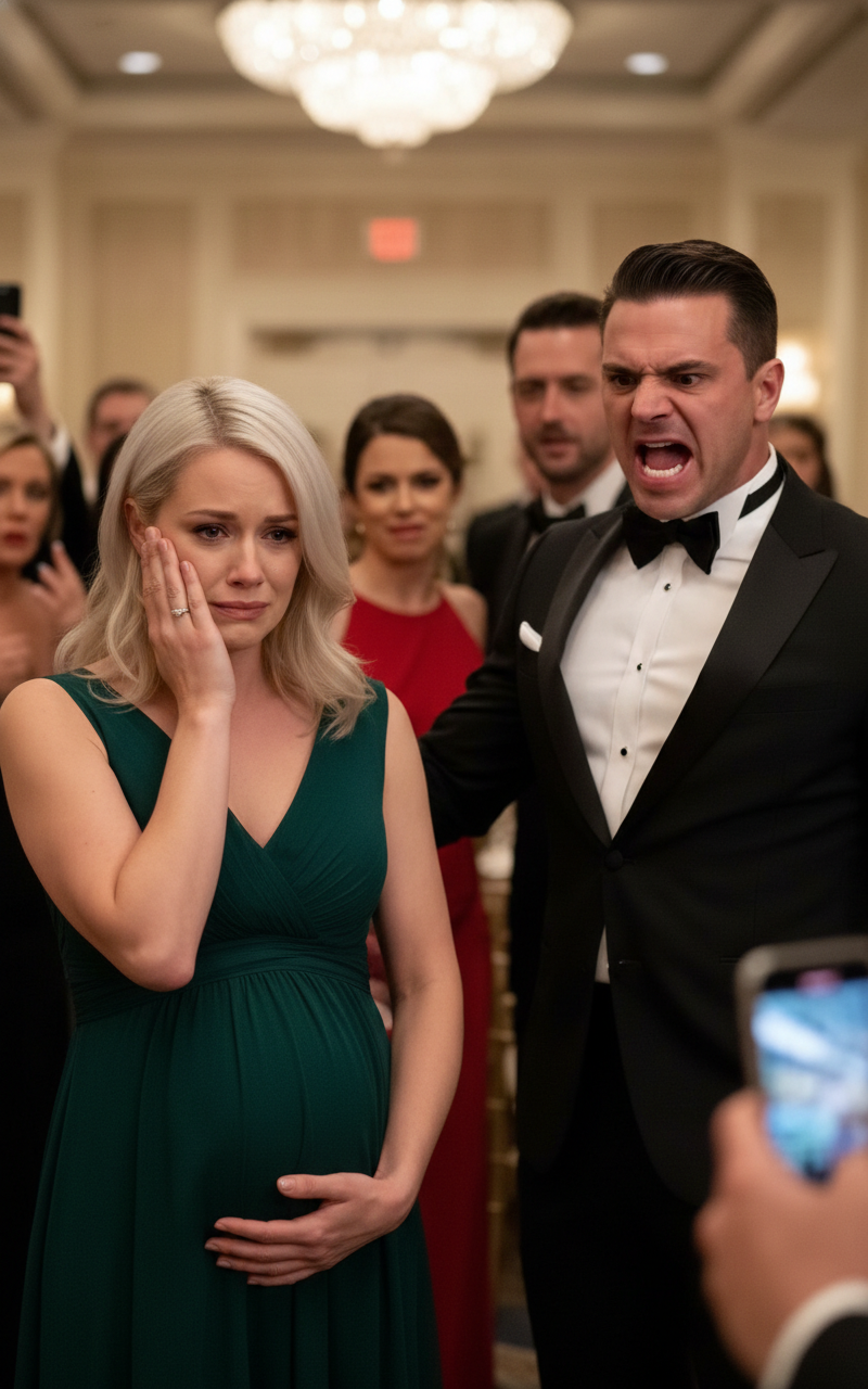 Jag skrek inte när Ethans handflata slog över min kind — jag smakade bara blod och såg honom le mot sin älskarinna som om jag var en rekvisita.”Ser du?” sa han, tillräckligt högt för att alla skulle höra.”Hon vet sin plats.”Jag tryckte en skakande hand mot min mage.”Vår bebis lyssnar,” viskade jag.Sedan ringde kliniken.En mening.Ett testresultat.Och mannen som krossade mig sjönk ner på knä, snyftande mitt namn.