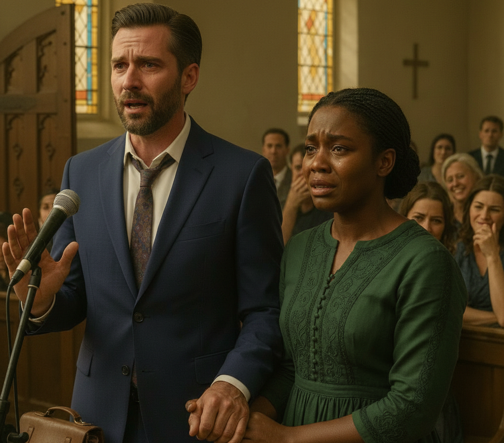 Schwarze Kindermädchen heiratet obdachlosen Mann, Gäste lachen bei ihrer Hochzeit – bis er das Mikrofon nimmt und Folgendes sagt.