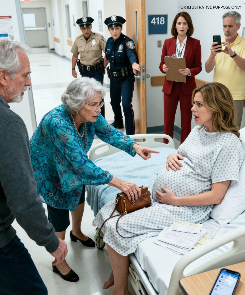 Min mamma barged in i mitt sjukhusrum och krävde de 25 000 dollar jag hade sparat för mitt barns operation för att finansiera min systers bröllop. När jag vägrade slog hon min gravida mage — mitt vatten bröt omedelbart. När de krävde pengar, öppnades dörren.