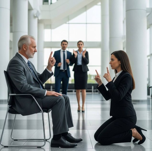 Ich war nur eine stille Praktikantin, als mir auffiel, dass ein älterer Mann in der Lobby ignoriert wurde. Ich grüßte ihn in Gebärdensprache, ohne zu merken, dass der CEO zusah – oder wer dieser Mann wirklich war … doch dieser Moment würde mein Leben für immer verändern.