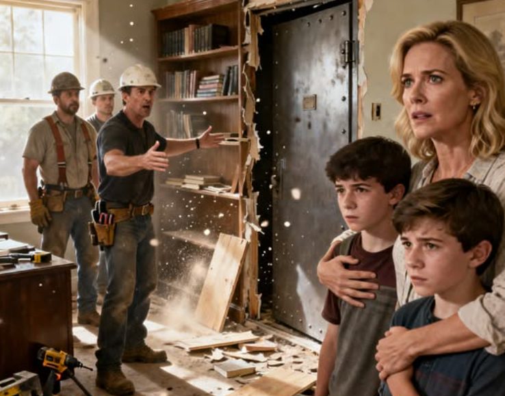 Ein Jahr nach dem Tod meines Mannes stellte ich ein Team ein, um sein altes Büro zu renovieren. Gerade als ich in der Kirche ankam, rief der Bauunternehmer an und sagte: “Madam, Sie müssen kommen und sehen, was wir gerade entdeckt haben. Und bitte – komm nicht alleine. Bringen Sie Ihre beiden Söhne mit.“ Ich fragte warum, aber er weigerte sich zu erklären. Als wir ankamen, blieb mein Herz fast stehen…