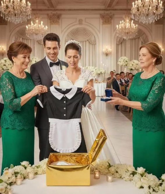 Bei der Hochzeit meiner Tochter überreichte ihre Schwiegermutter ihr eine Geschenkbox. Als meine Tochter es öffnete, fand sie darin eine Hausarbeitsuniform.