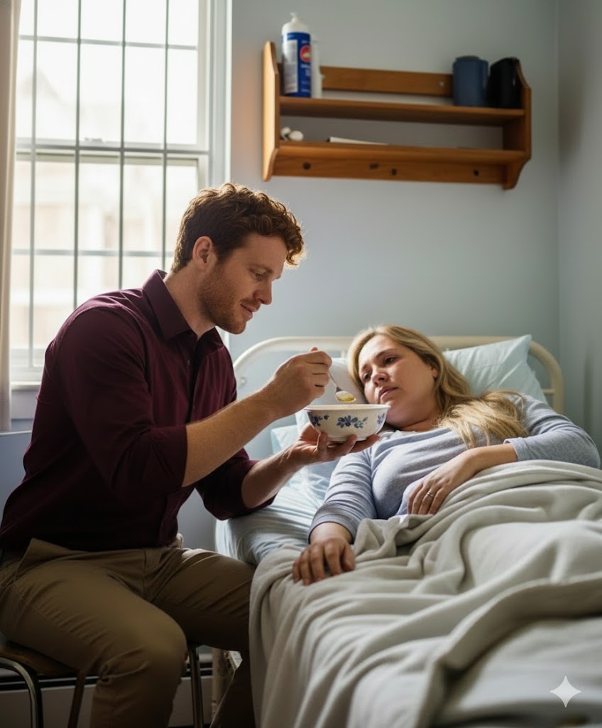 Ein Ehemann kümmerte sich 5 Jahre lang um seine gelähmte Frau — und eines Tages, als er wegen seines Geldbeutels zurückkam, sah er etwas Unerwartetes