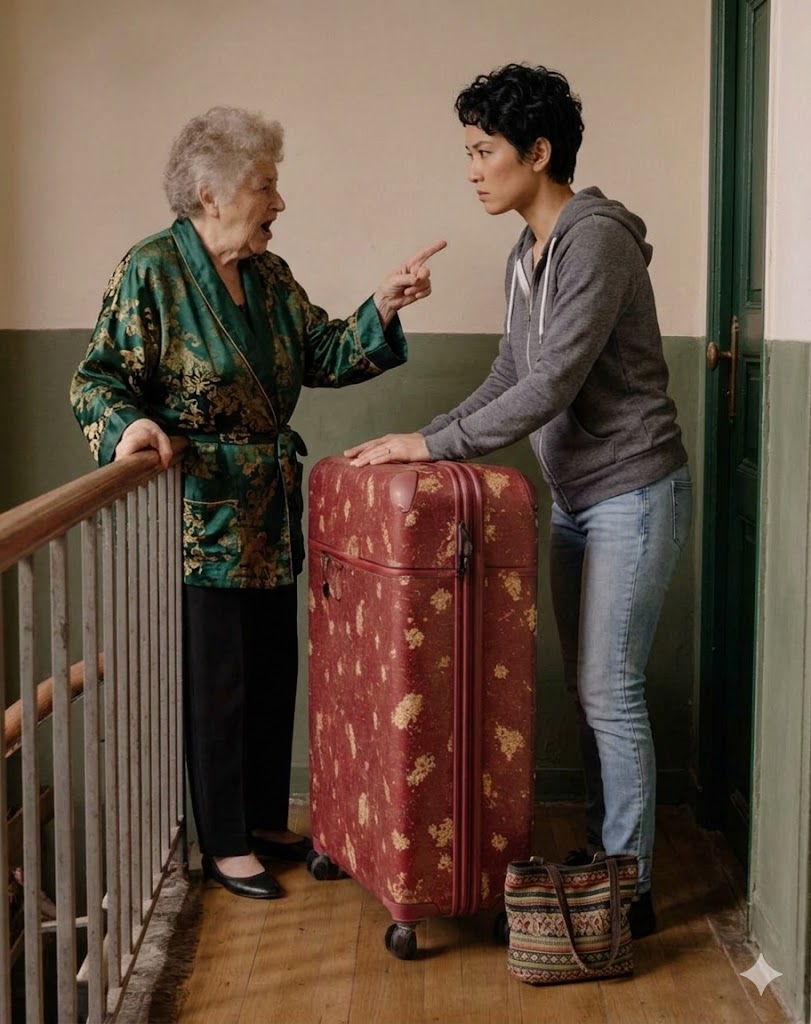 — Jag ska bo här, det sa en jurist till mig! — skrek svärmodern.