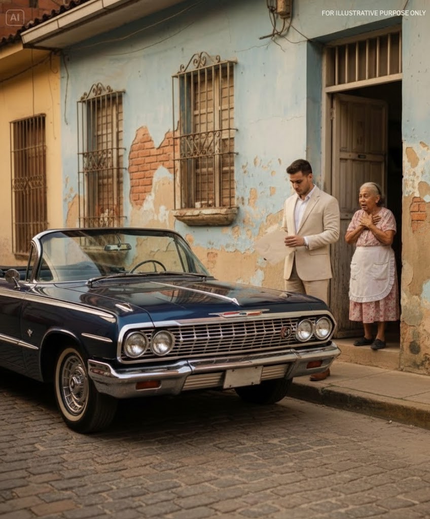Eine Kellnerin fütterte einmal zwei hungrige Waisenkinder. Siebzehn Jahre später tritt ein schwarzer Mercedes vor das bescheidene, schälende Haus in einem Arbeiterviertel von Medellin und schockiert alle.