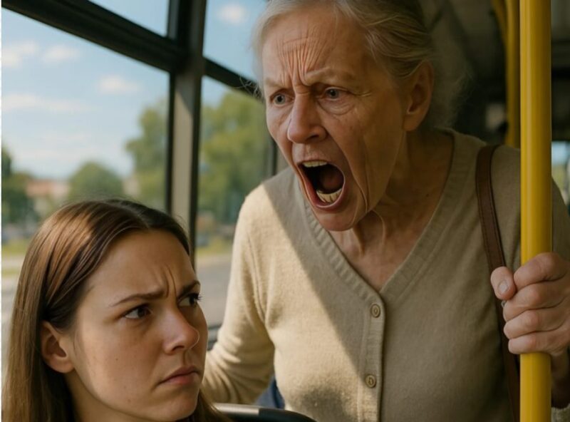 En äldre kvinna på bussen började vara oförskämd mot en ung tjej och förolämpade sina föräldrar, men då gjorde flickan något oväntat.