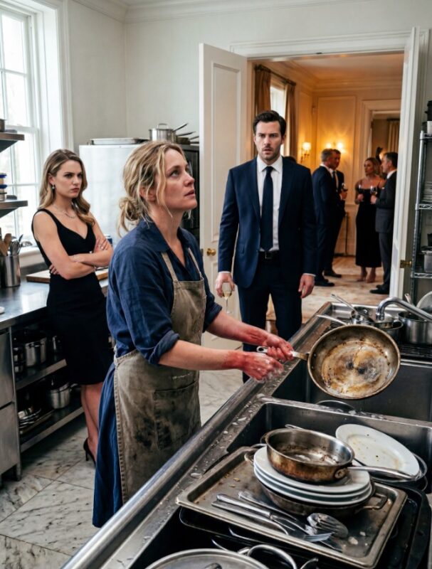 Millionaire Man Återvände Hem Tidigt För Att Överraska Sin Fru — Men Fann Henne Diska Som En Piga I Själva Huset Där Hon Borde Ha Levt Som En Drottning … Medan Hans Familj Värd En Påkostad Fest På Övervåningen Med Hjälp Av Sina Pengar, Och Ingen Förväntade Sig Vad Som Hände