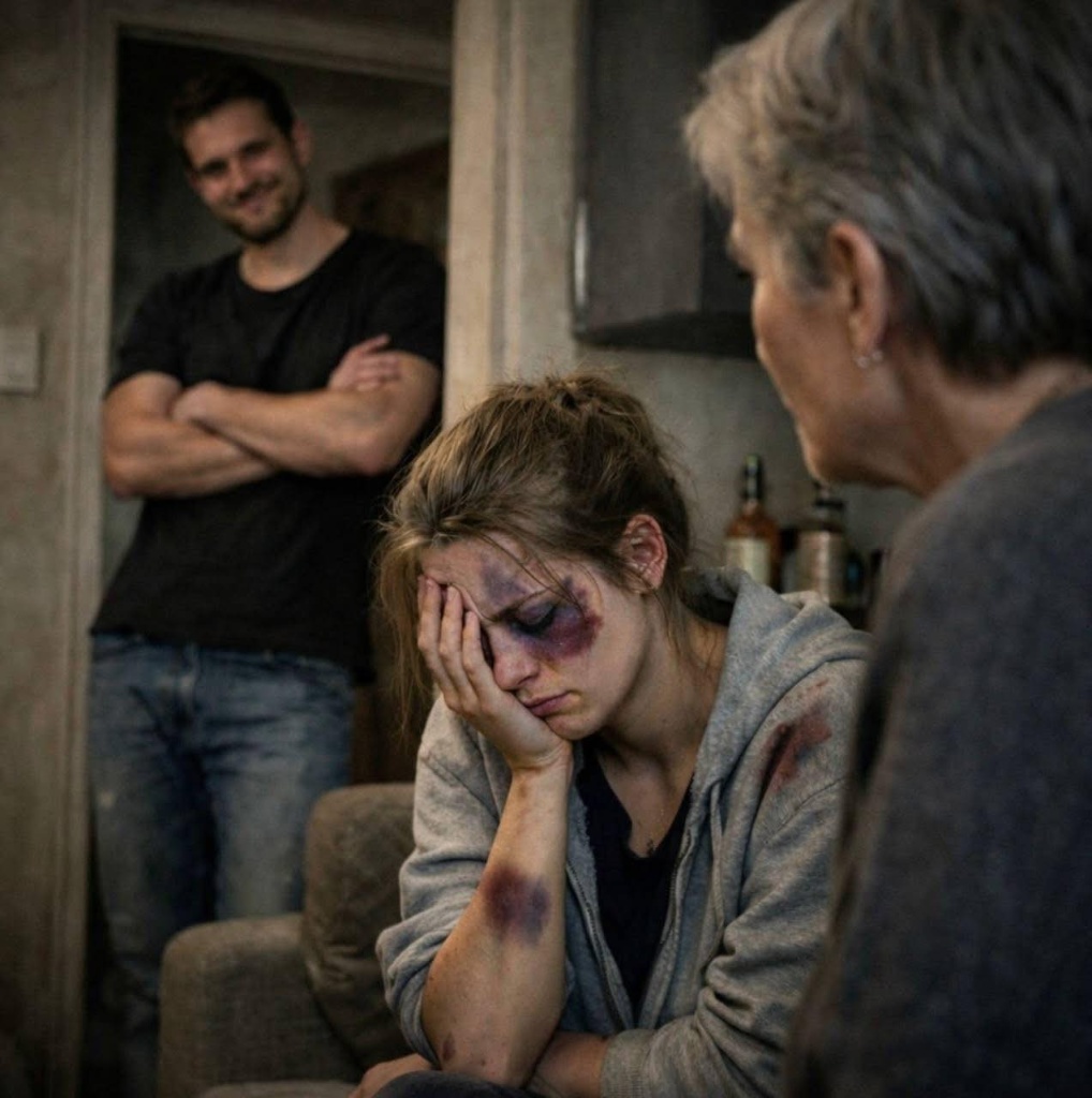 Min dotter kom till mig täckt av blåmärken… och min svärson flinade: ”Jaha, vad ska du göra då, gamla kärring?” Han hade fel…