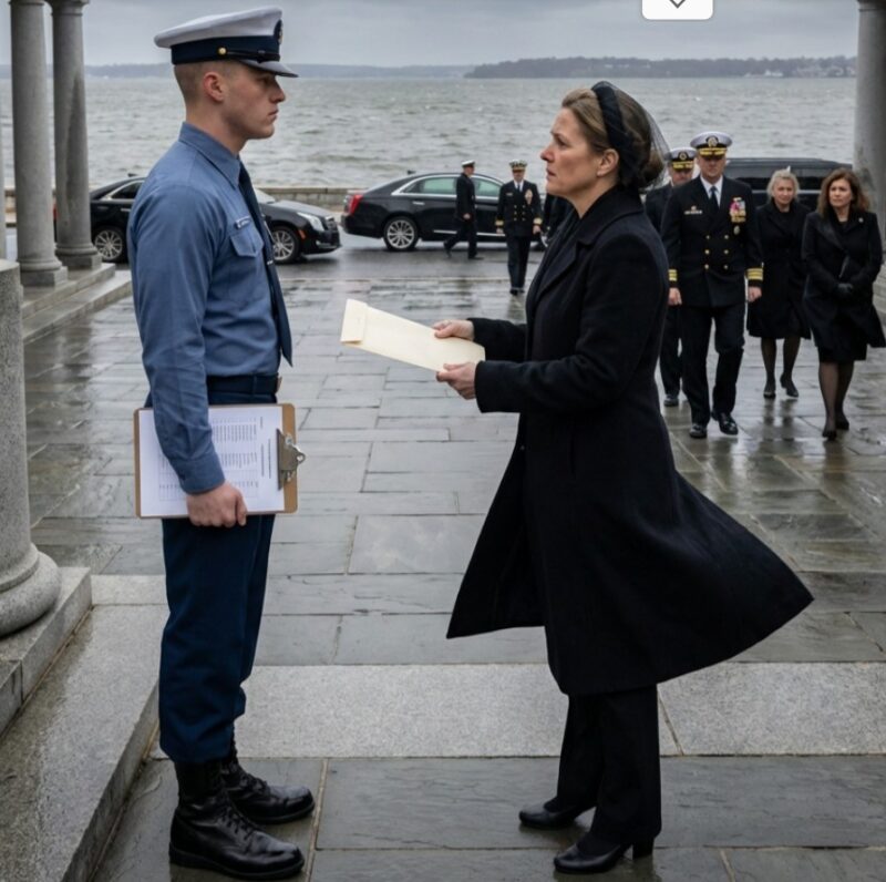 «Du är inte behörig att komma in», insisterade säkerheten—men några minuter senare anlände en fyrstjärnig admiral, stoppade minnesproceduren och vred allt i ett avgörande ögonblick som lämnade publiken bedövad och krypterade efter svar.