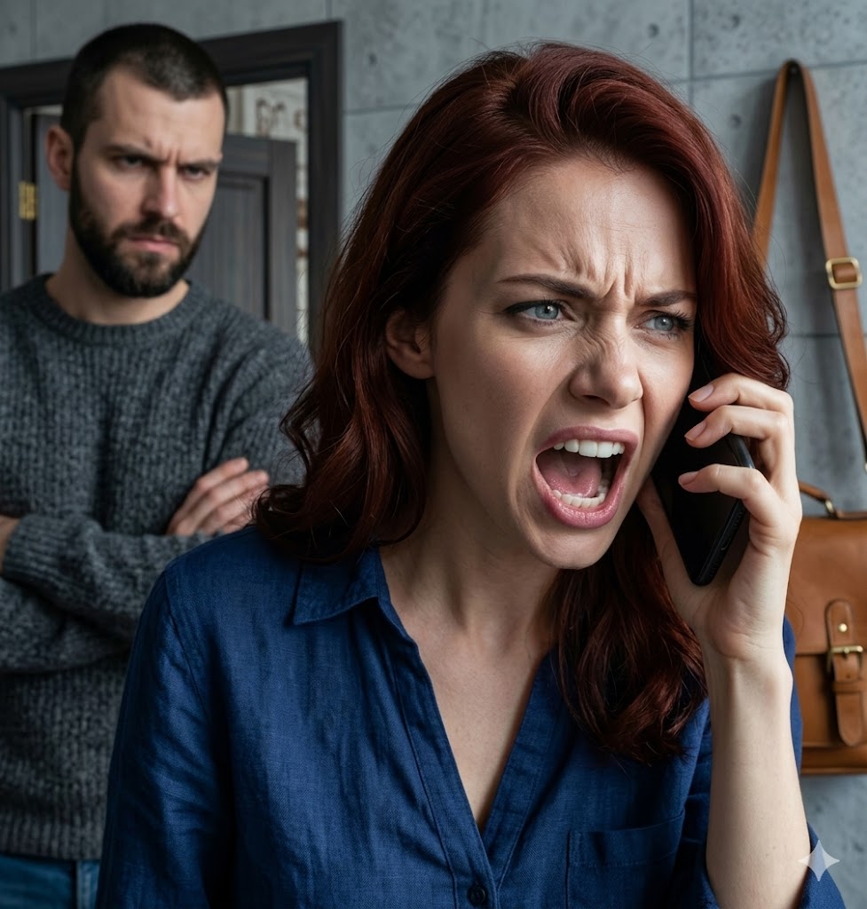 — Du ogiltigförklarade min flygbiljett till Turkiet, som jag betalade med min bonus, för att ta med din mamma i stället för mig!