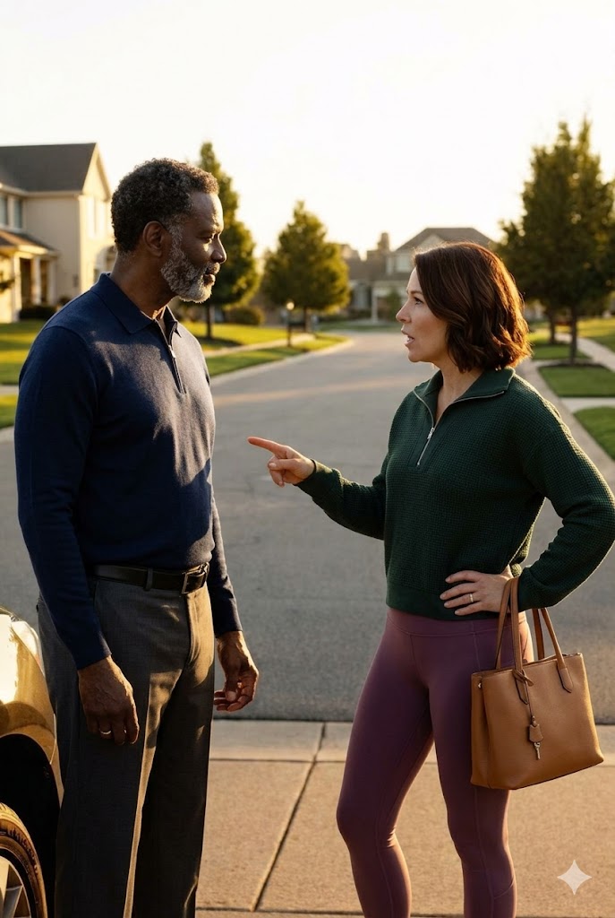 Vår nyfikna granne fick våra bilar bogserade – hon hade ingen aning om vad som skulle hända härnäst.